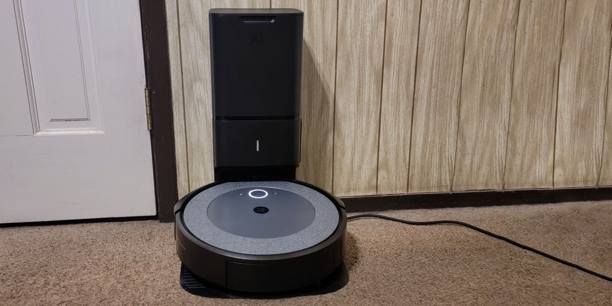 Roomba on charging dock