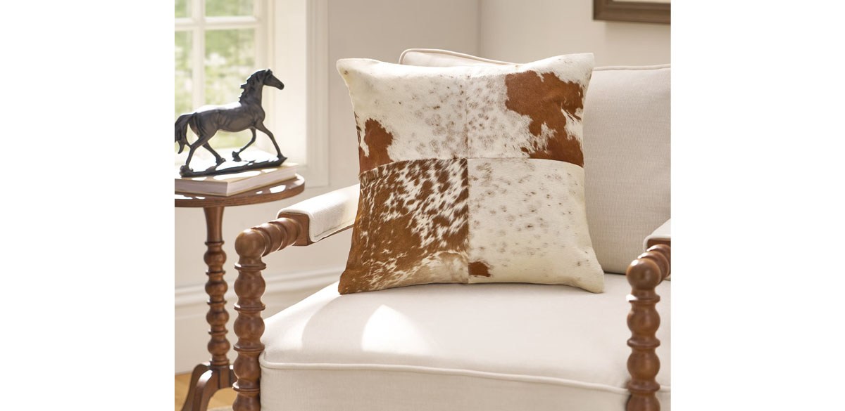 The Pioneer Woman Patchwork Cowhide Decorative Pillow