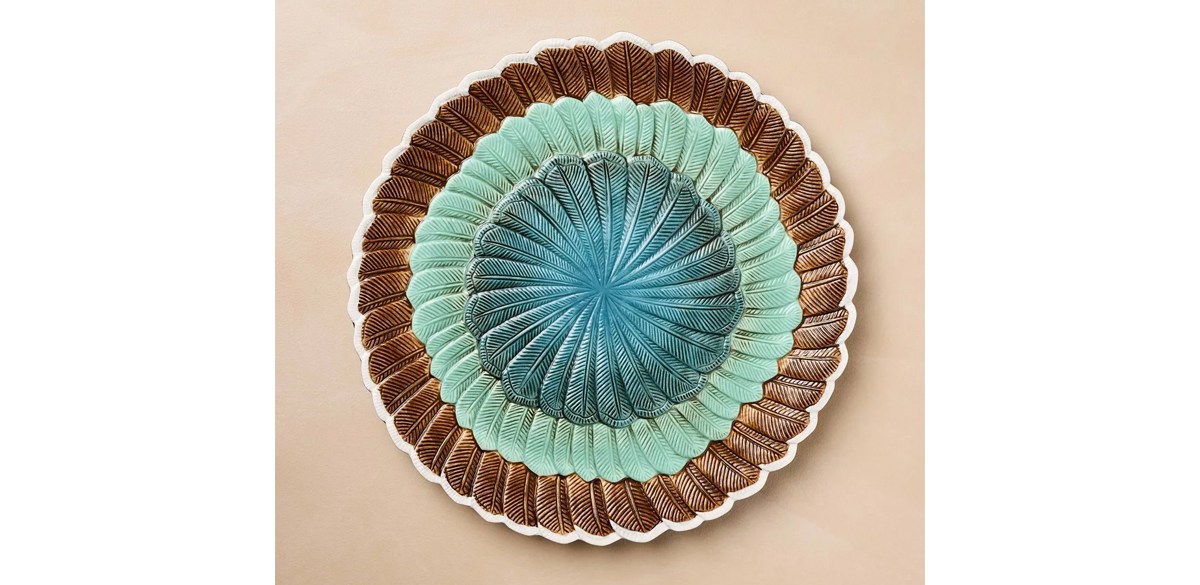 13-inch Feathers Stoneware Round Serving Platter - John Derian for Target