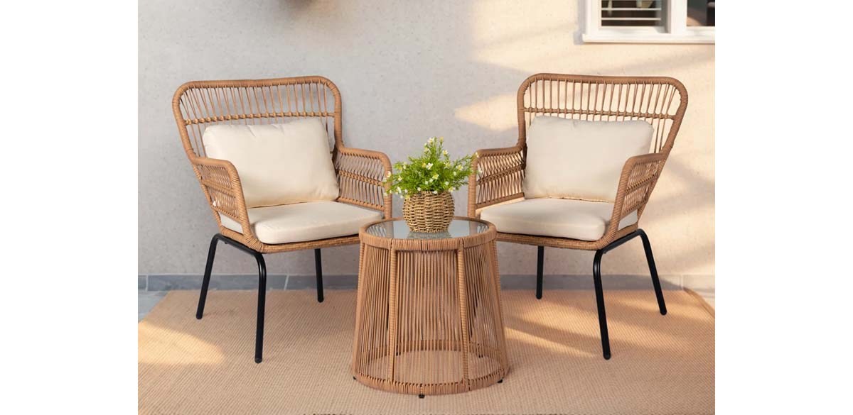 Bay Isle Home Dawna 2 - Person Patio Conversation Set with Cushions