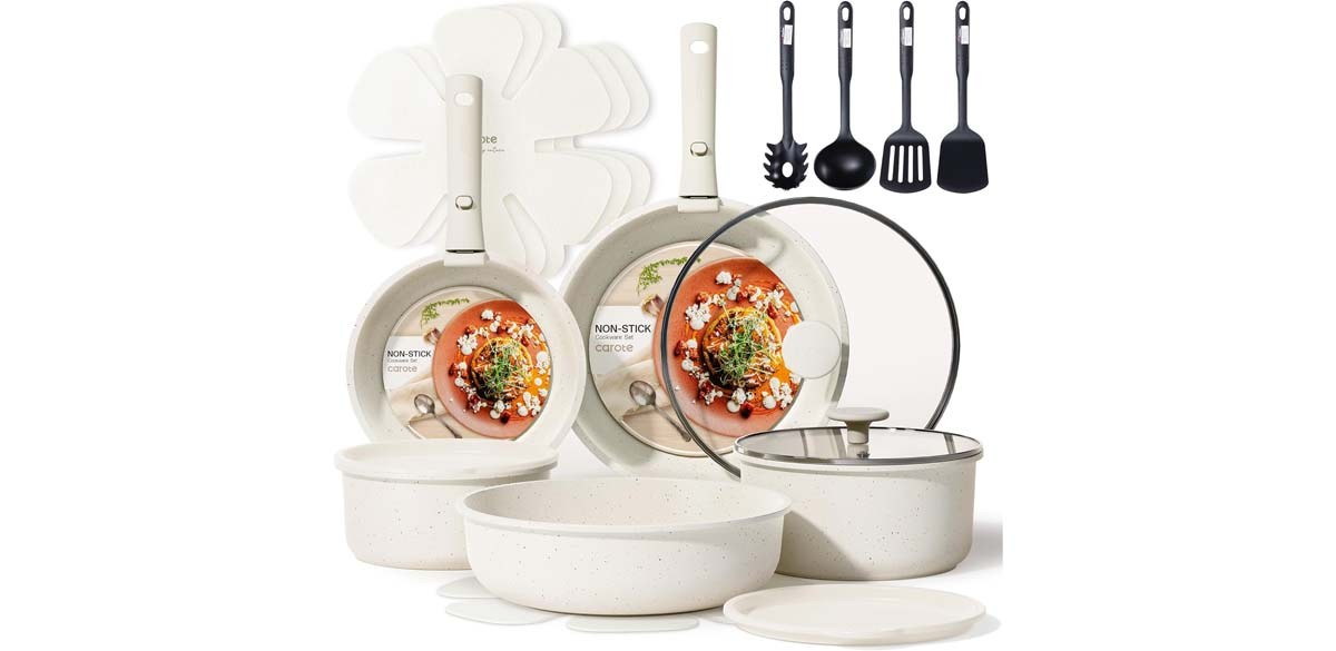 CAROTE 19pcs Pots and Pans Set