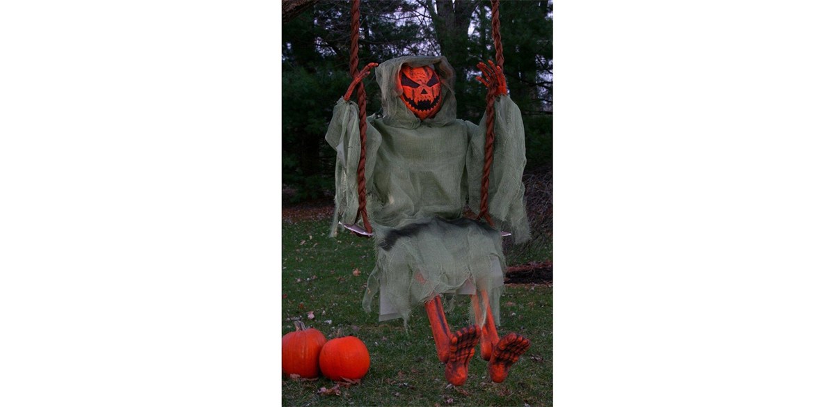 Toynk Pumpkin Man On Swing Hanging Halloween Décor