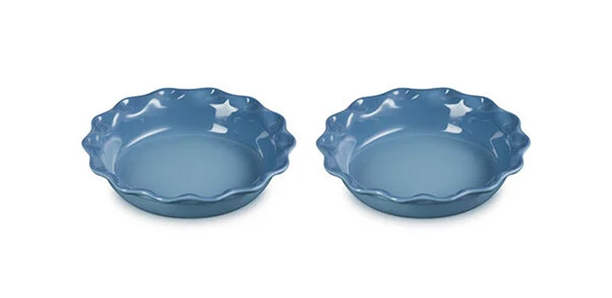 Le Creuset Heritage Fluted Pie Dish 2-Piece Set