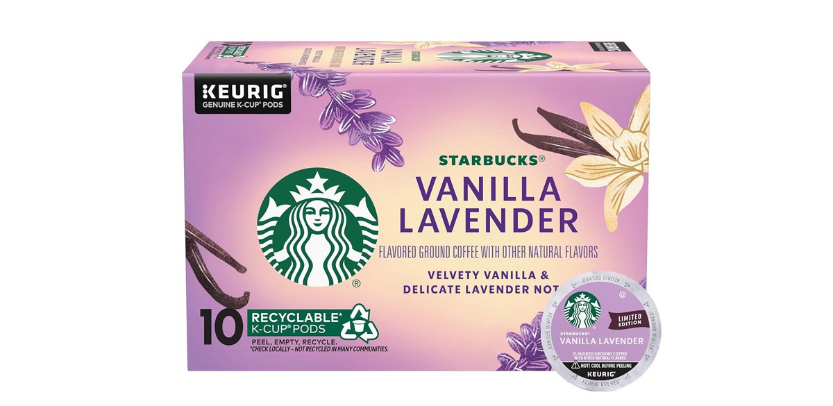 Starbucks K-Cup Coffee Pods, Vanilla Lavender Flavored Coffee