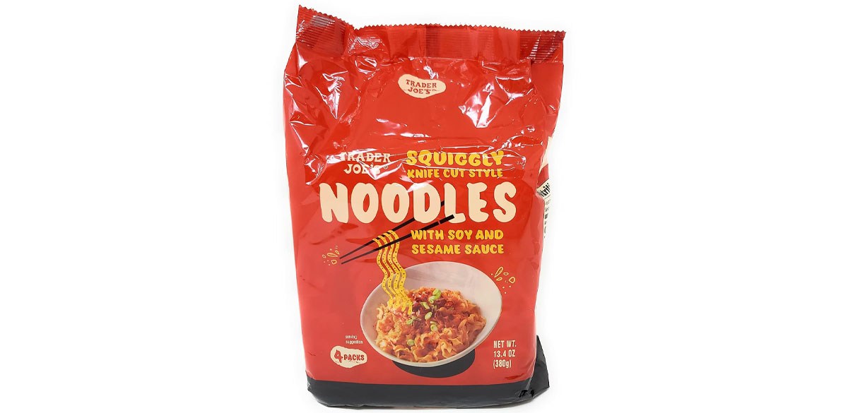 Trader Joe’s Squiggly Knife Cut Noodles with Soy &amp; Sesame Sauce