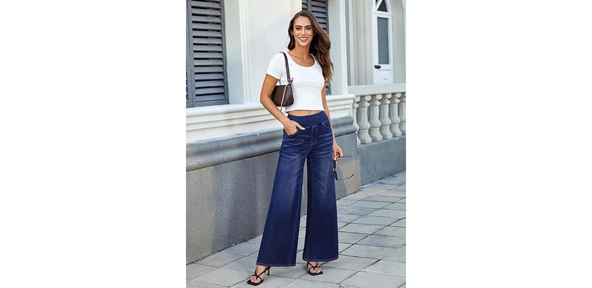 DLOODA Women's Wide Leg Jeans