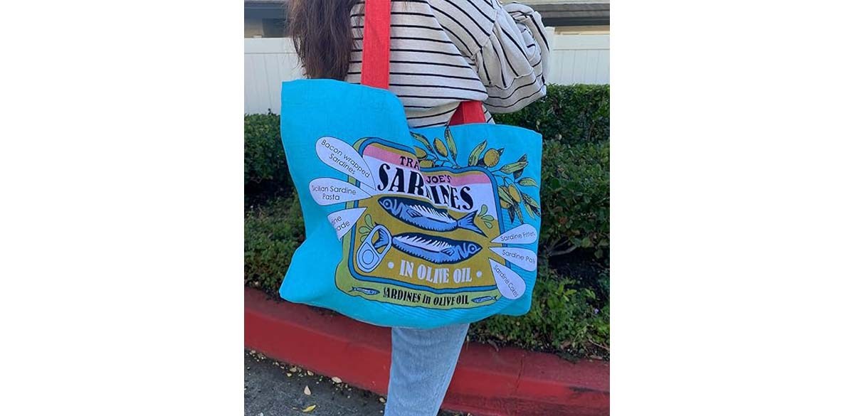 JSEVEN TJ Sardine Reusable Grocery Bag