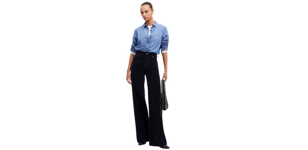 Superwide-Leg Pants in Corduroy