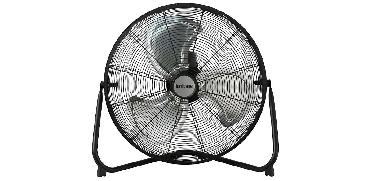 Hurricane Pro Heavy-Duty High Velocity Metal Blade Floor Fan with 3 Speeds