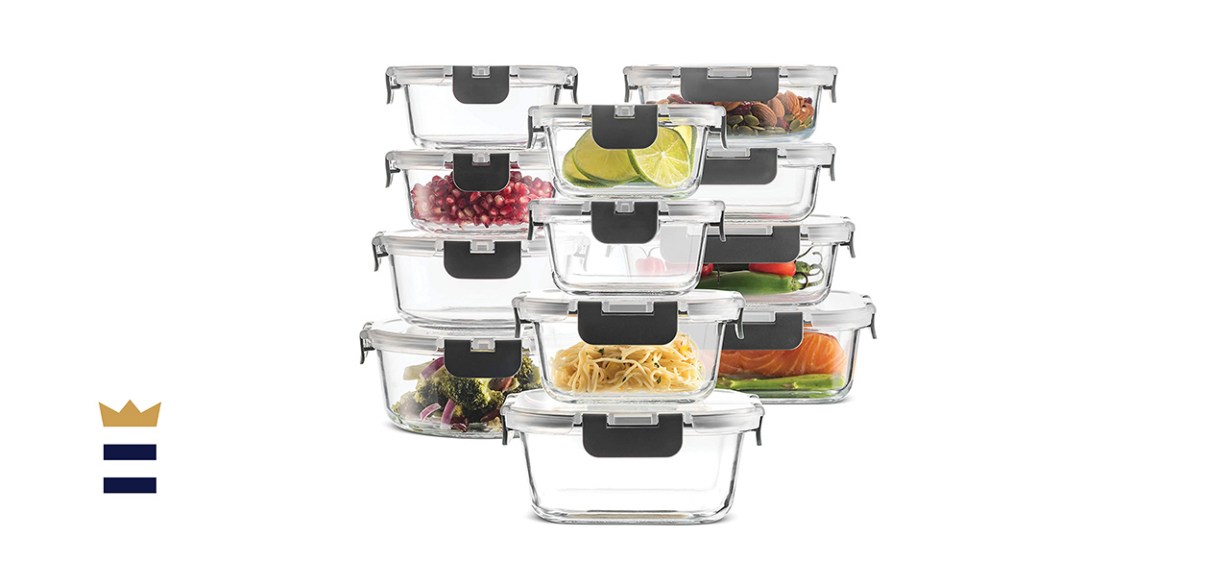 24-Piece Superior Glass Food Storage Containers Set