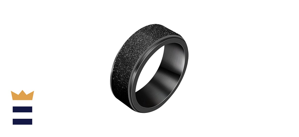ALEXTINA Stainless Steel Spinner Ring SandBlast Finish