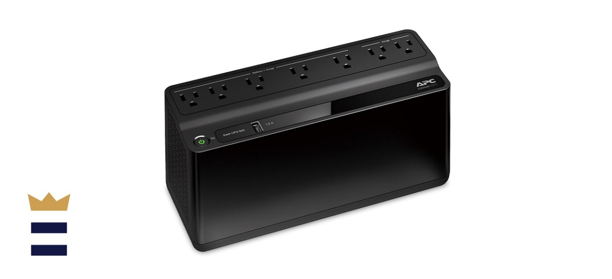 APC UPS Battery Backup &amp; Surge Protector with USB Charger, 600 Volt-Amperes