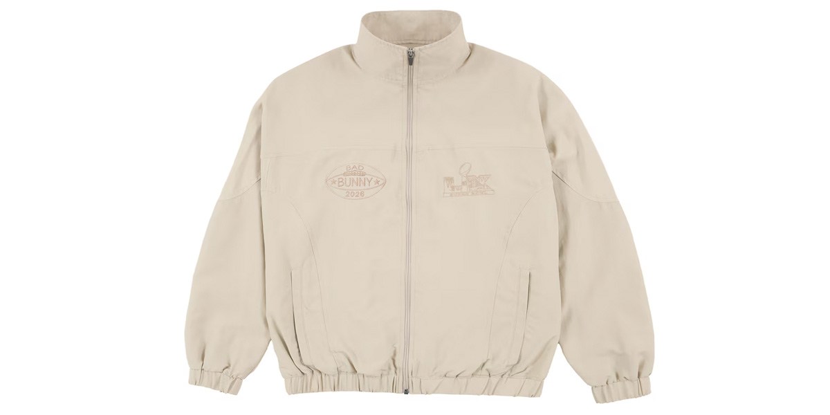 Bad Bunny x Super Tazón Off White Full-Zip Track Jacket
