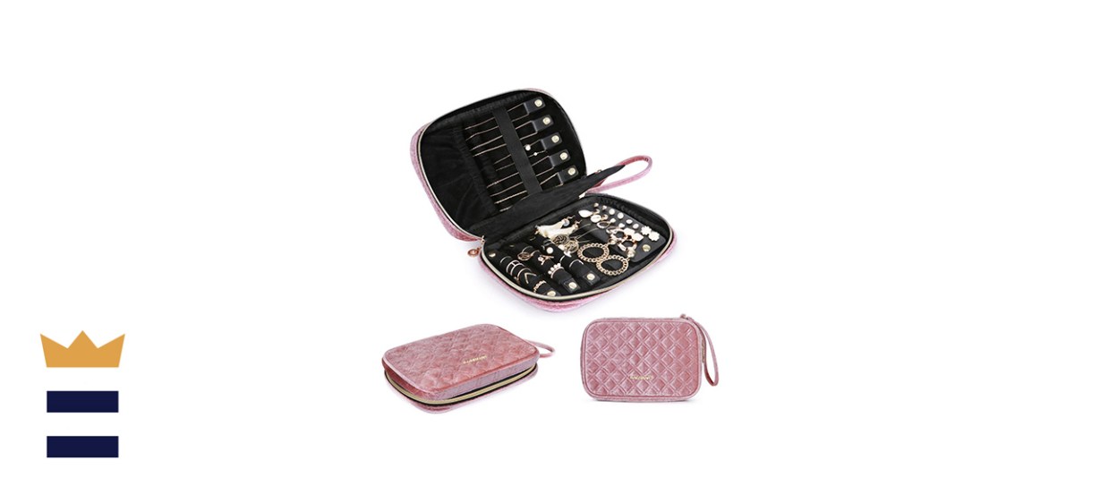 Bagsmart Velvet Travel Jewelry Organizer Bag