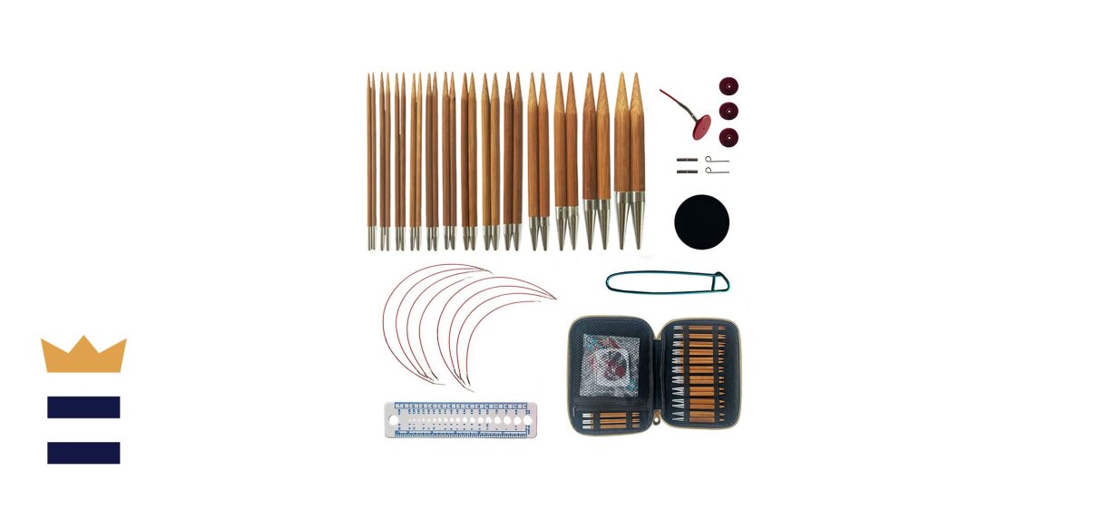 Bamboo Circular Knitting Needles Set with 13 Sizes