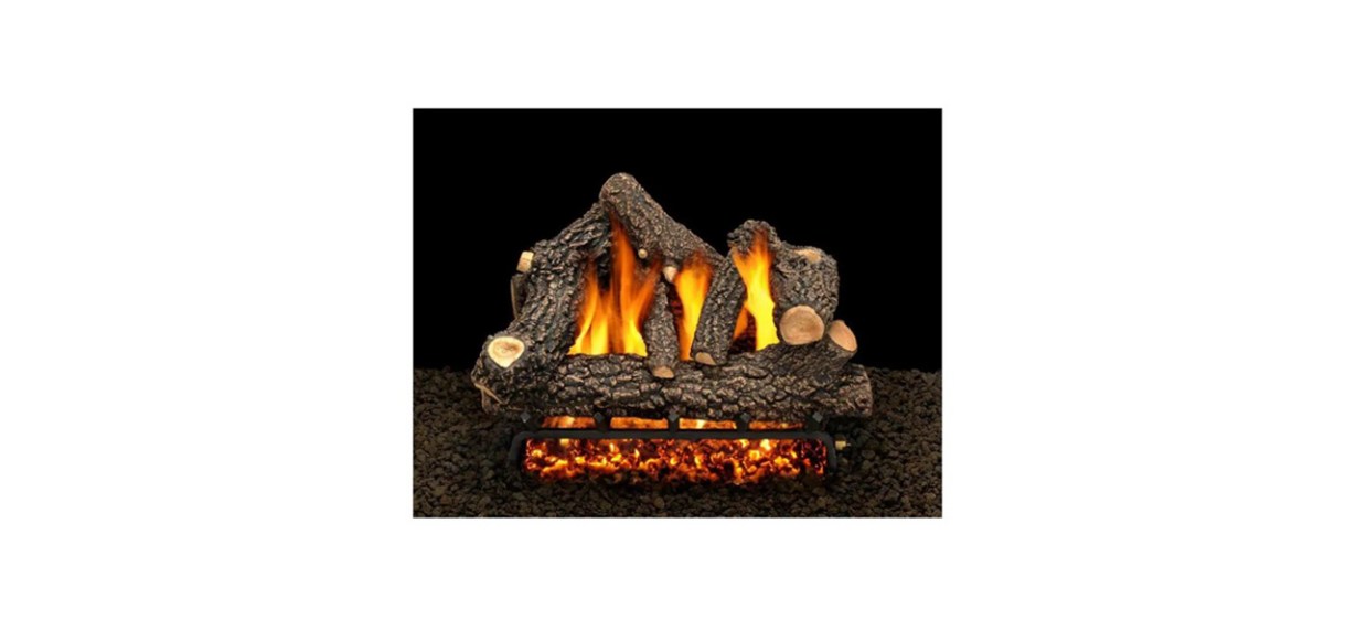 Best American Gas Log Cheyenne Glow Gas Fireplace Log Set with Complete Kit