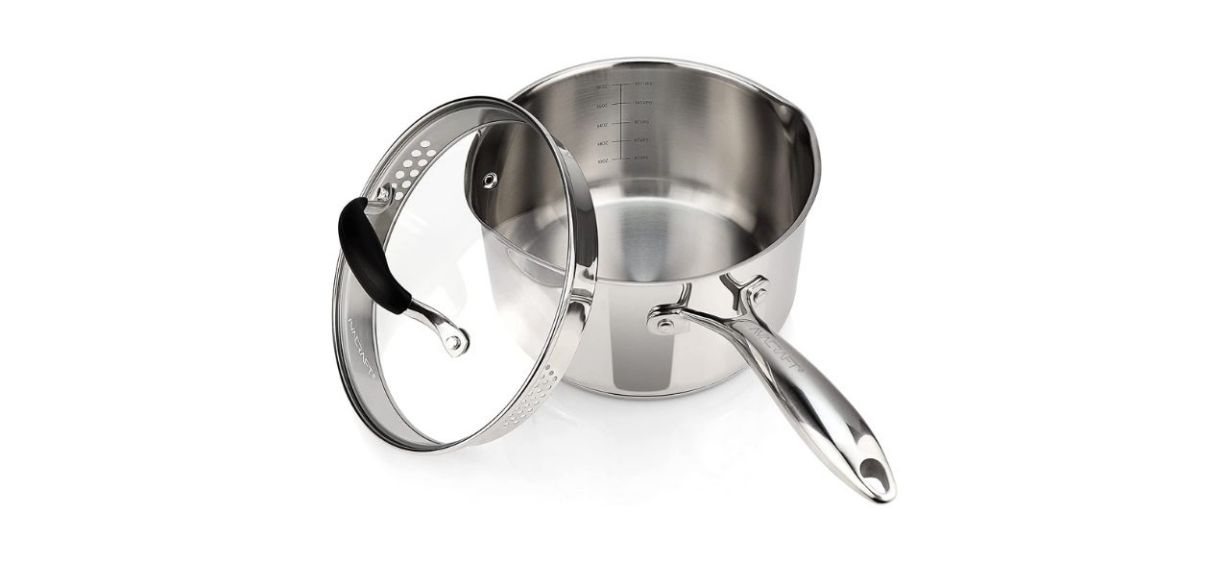 Best AVACRAFT Stainless Steel Saucepan with Glass Lid