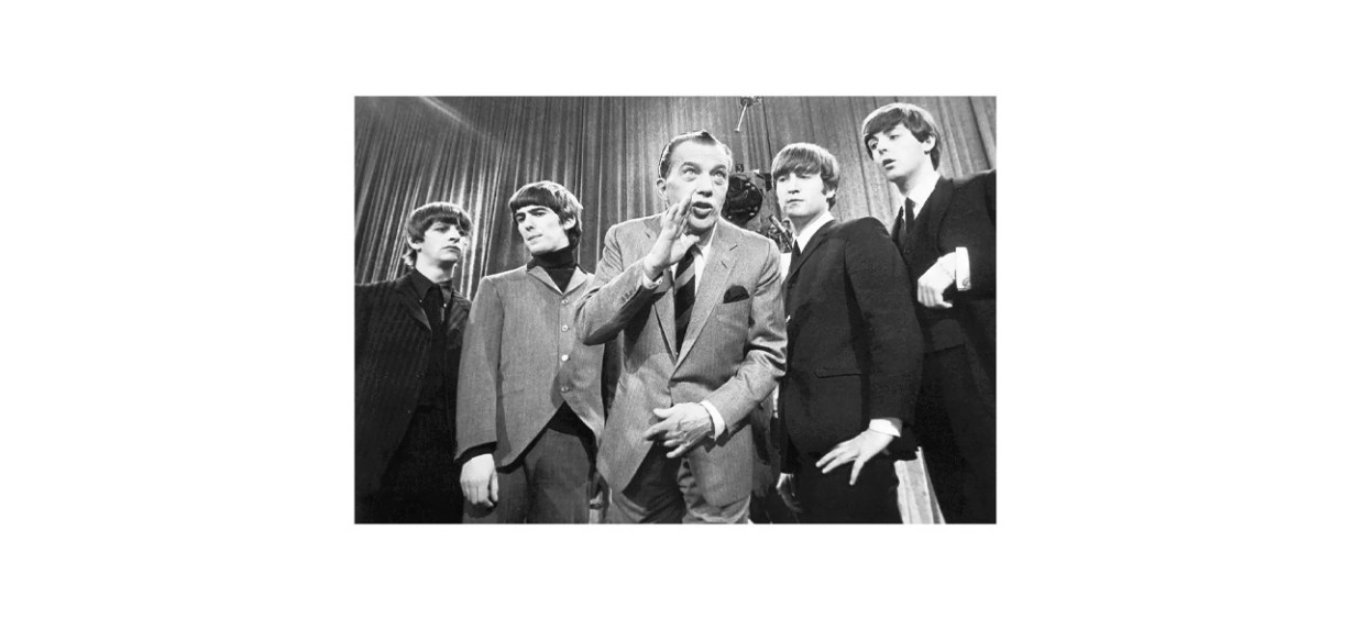 Best Beatles And Ed Sullivan Wrapped Canvas Photograph 