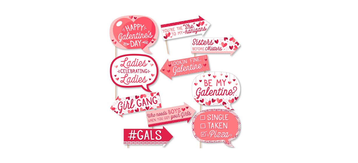 Best Big Dot of Happiness Galentine's Day Photo Booth Prop Kit