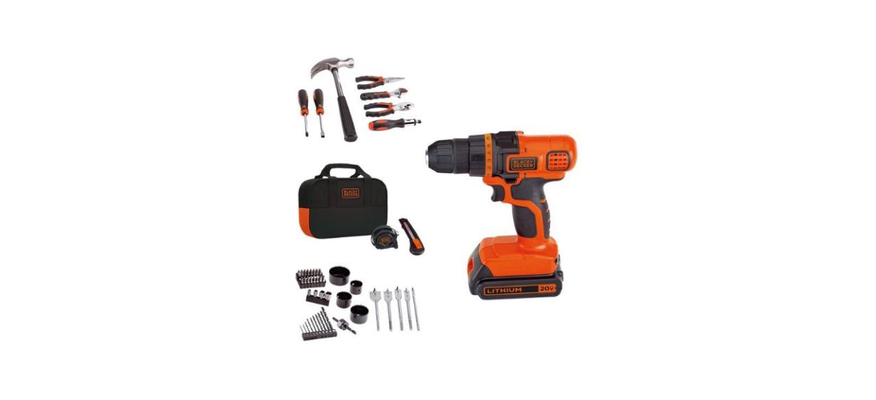 Best Black and Decker 20-volt MAX Lithium-Ion Drill and Home Tool Kit