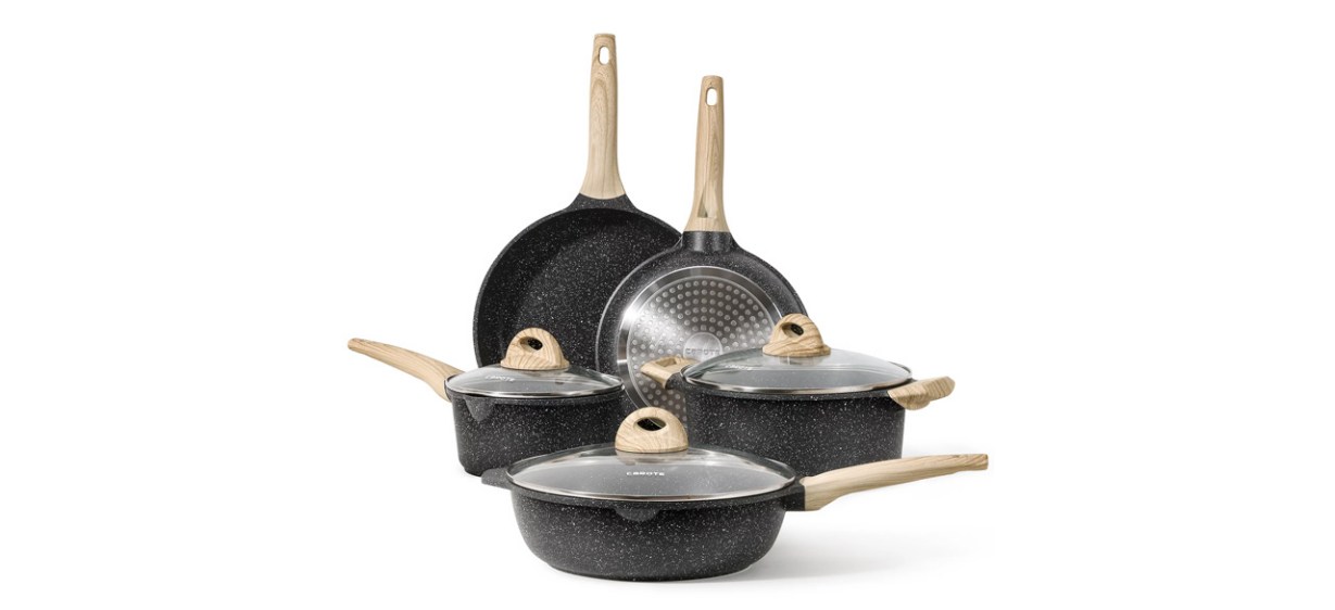 Carote Nonstick Cookware Sets with Detachable Handle, 5 Pcs Granite Non  Stick Pots and Pans Set with Removable Handle Cookware - Coupon Codes,  Promo Codes, Daily Deals, Save Money Today