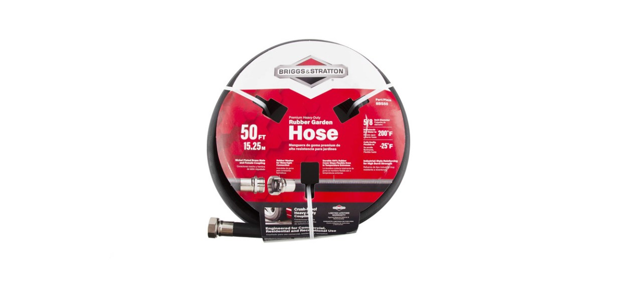 best Briggs &amp; Stratton 50-Foot Heavy-Duty Rubber Garden Hose