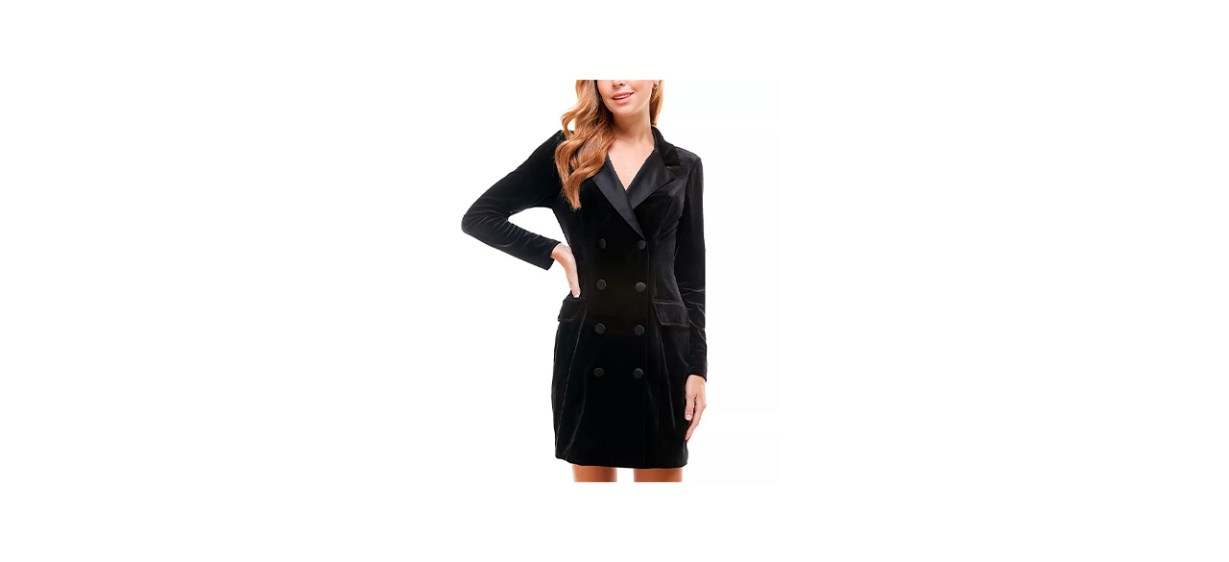 Best City Studios Velvet Tuxedo Blazer Dress