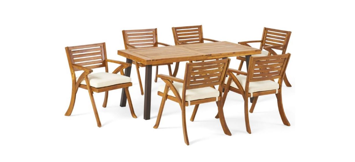 George Oliver Six-Person Outdoor Dining Set George Oliver Six-Person Outdoor Dining Set