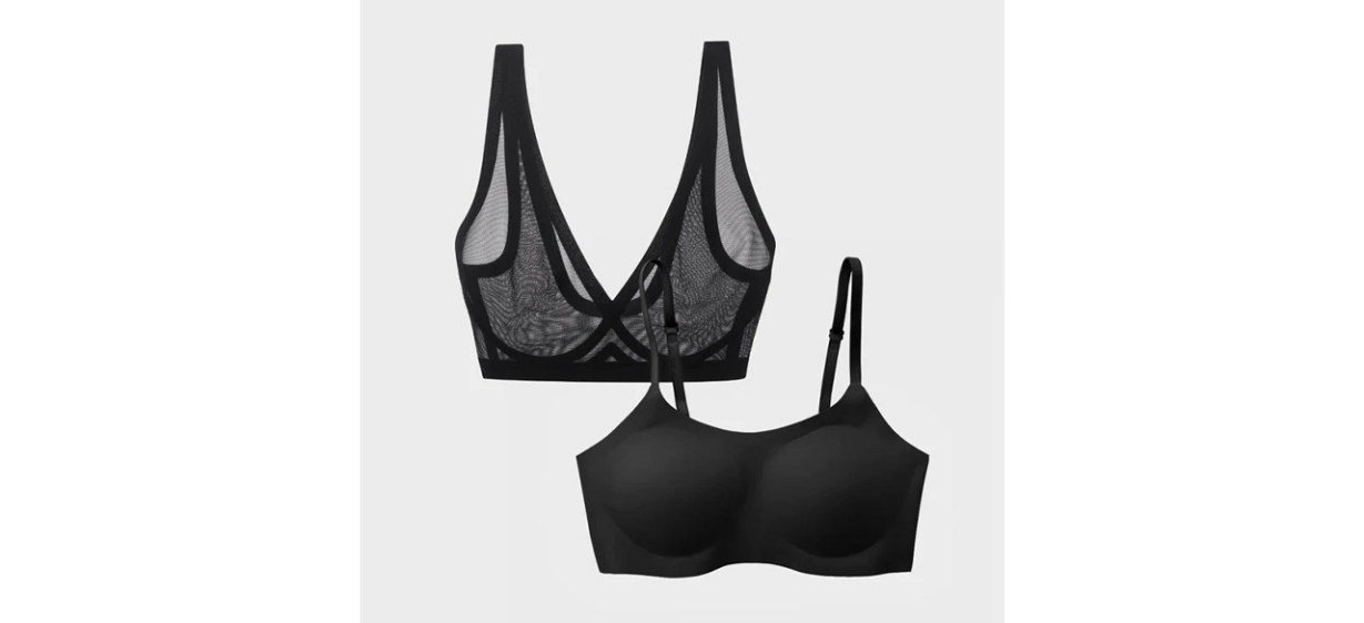 EBY Seamless Only Bra with Adjustable Straps: Black, Bras for Women, Size -S