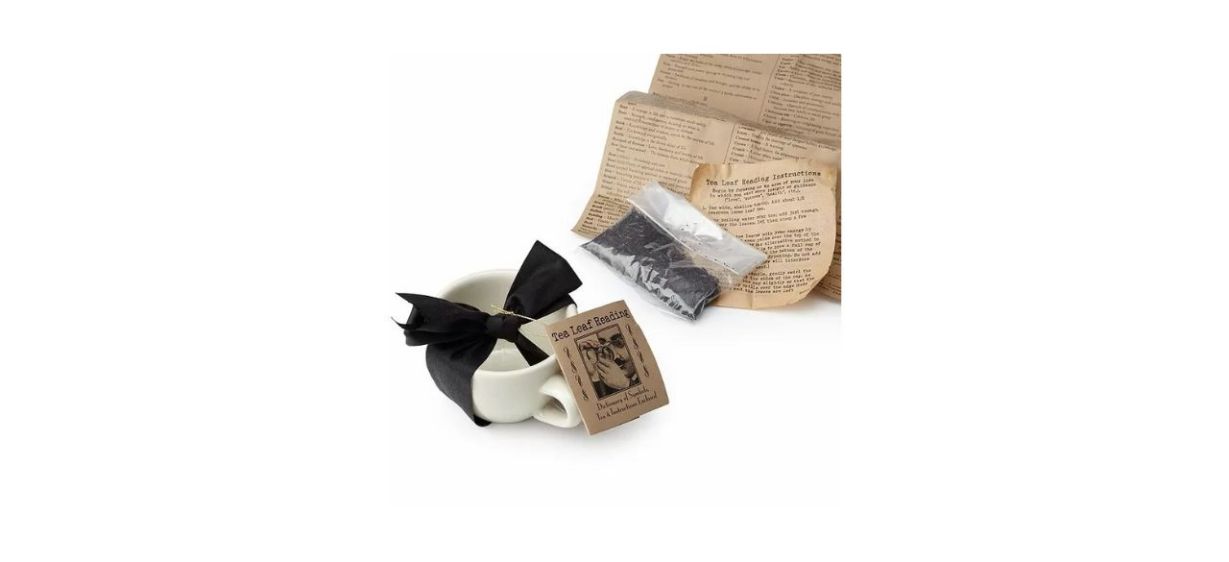 Uncommon Goods Tea Leaf Reading Kit on white background