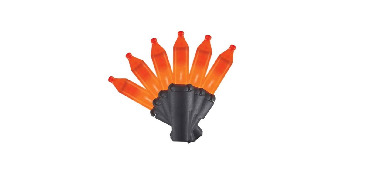 Best Home Accents Holiday 100-Count Orange Mini Halloween String Lights