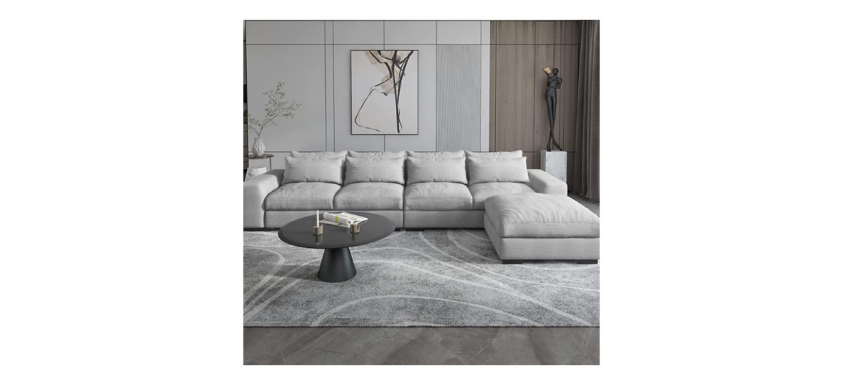 Best Jach Feather-Filled Sectional Couch
