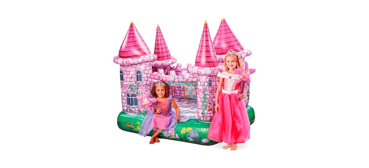 best-last-minute-christmas-gifts-2022-Bixbee Sparkalicious Castle Inflatable Mattress &amp; Playspace
