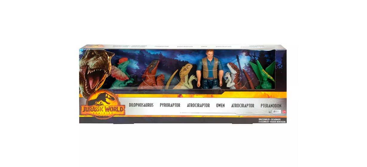 Best Mattel Jurassic World 6-Pack Basic 12-Inch Figure and Dinosaurs