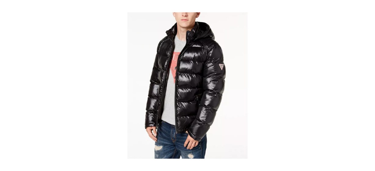 Best Men's Guess Hooded Puffer Coat