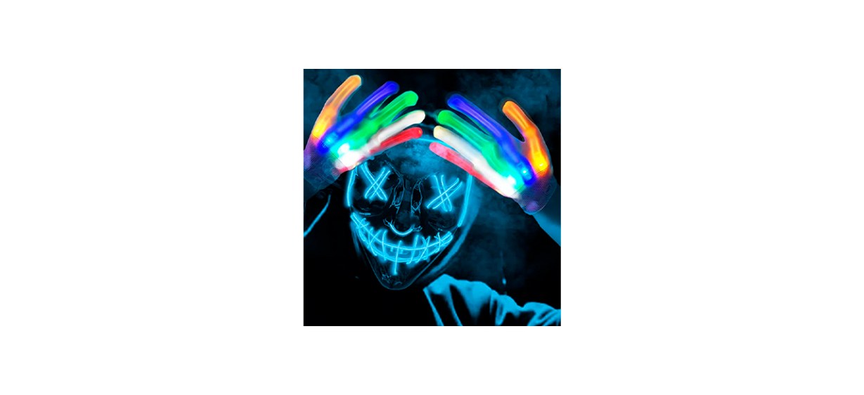 Best Msdada LED Halloween Mask and Gloves