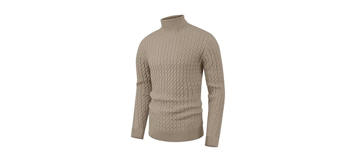 Best Sailwind Men’s Twisted Knitted Turtleneck Sweater