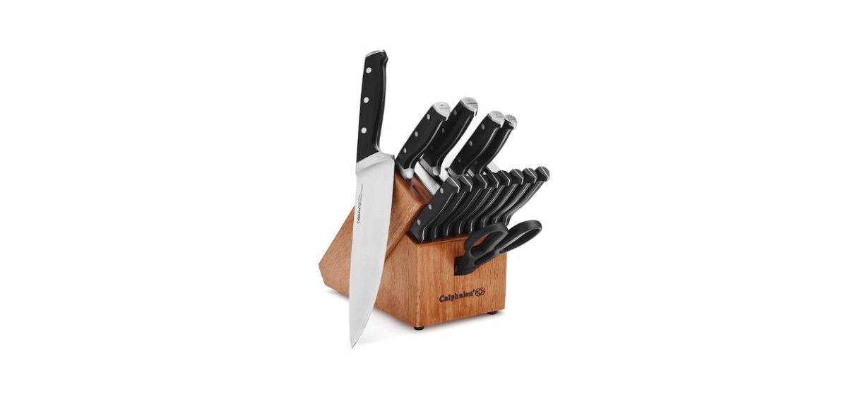 Calphalon Kitchen Knife Set with Self-Sharpening Block