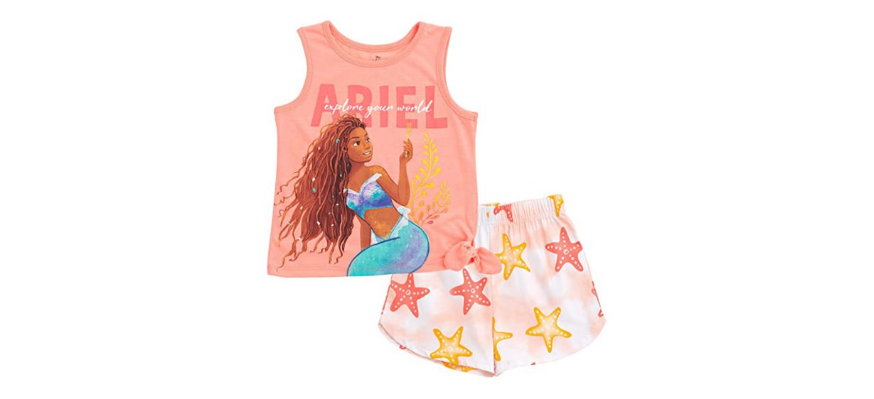 Disney Princess Ariel Girls Tank Top and Dolphin Shorts Disney Princess Ariel Girls Tank Top and Dolphin Shorts