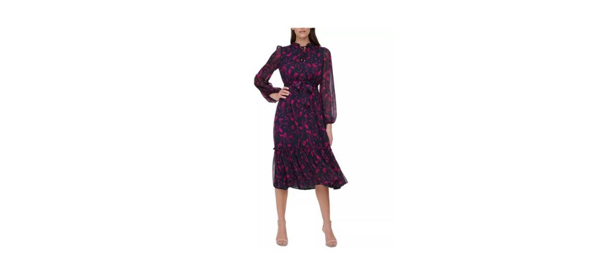 Best Tommy Hilfiger Margo Floral-Print Chiffon Dress