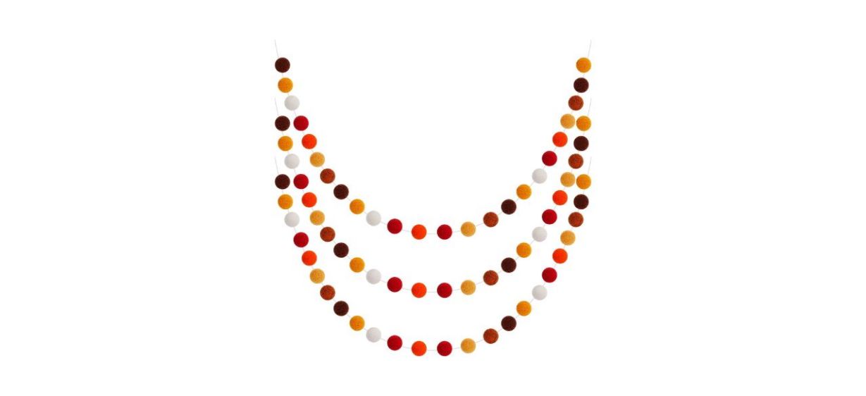 Best Willbond Wool Three-piece Felt Ball Garland