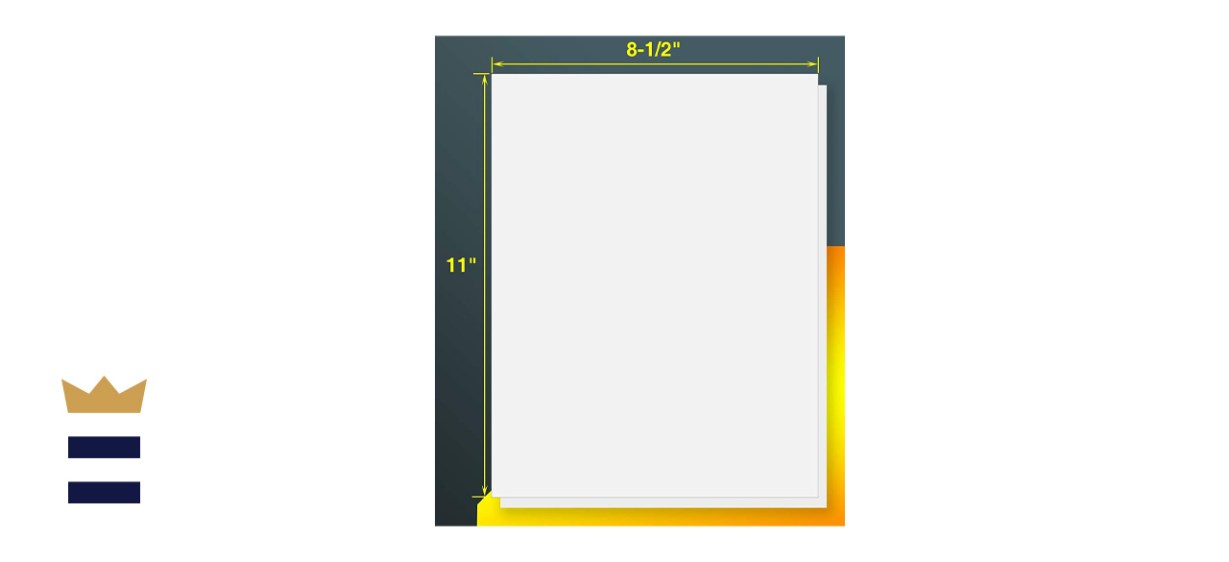 BETCKEY 8.5 x 11 Full Sheet Sticker Paper for Laser &amp; Inkjet Printers