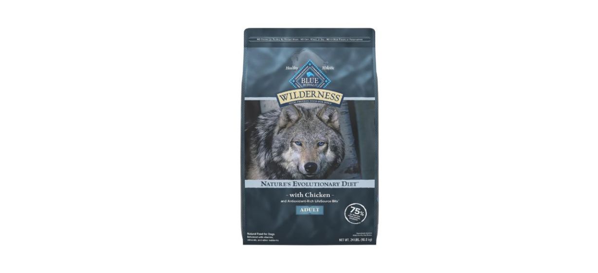 Bag of Blue Buffalo Wilderness dog food