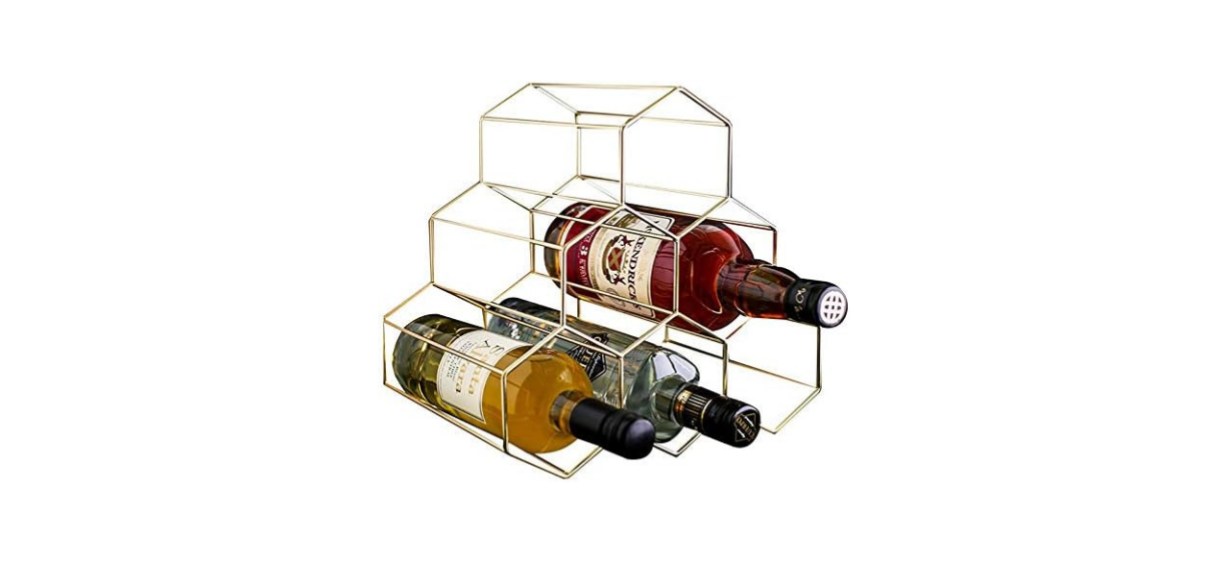 PENGKE Freestanding 6-Bottle Countertop Wine Rack