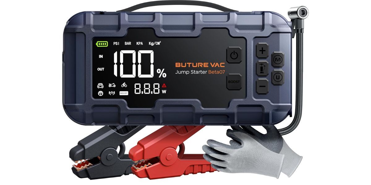 BuTure VAC Portable 10-in-1 Car Battery Jump Starter