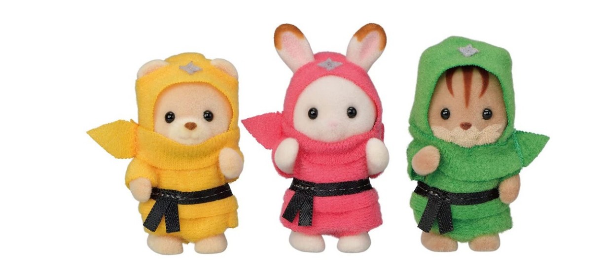 Calico Critters Baby Ninja Trio 