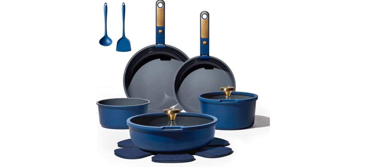CAROTE Pots and Pans Set Non Stick, 15pcs