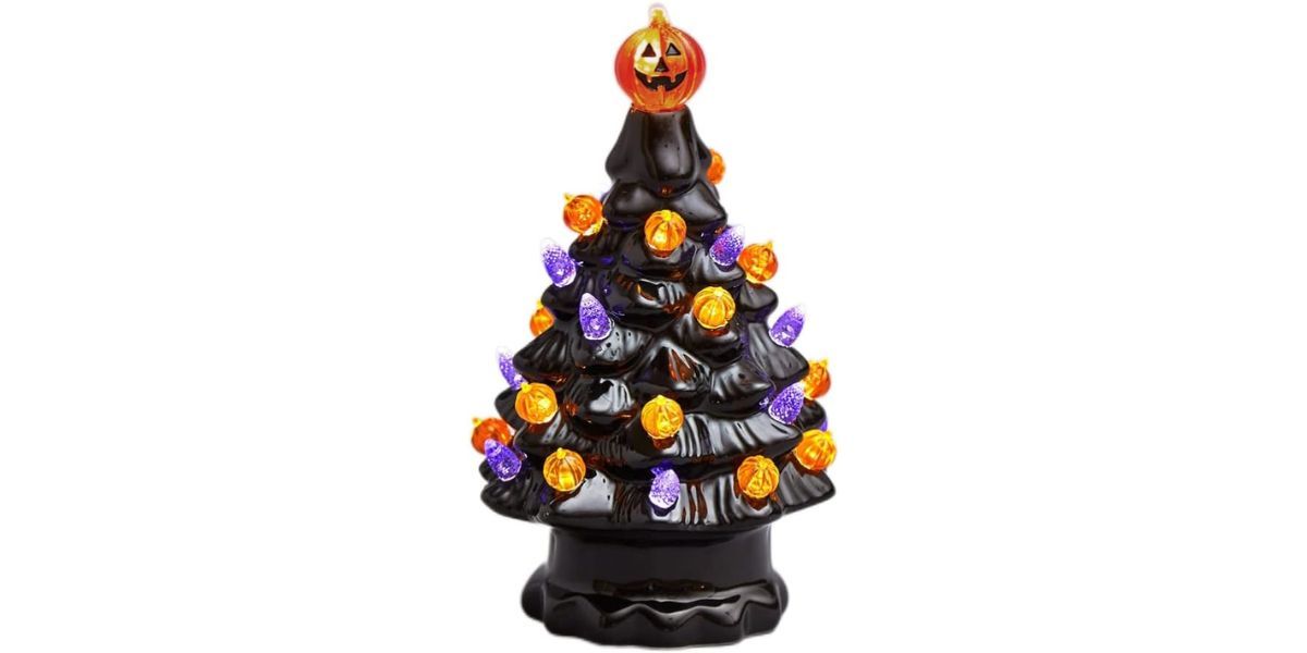 Halloween Tree Pumpkin Light