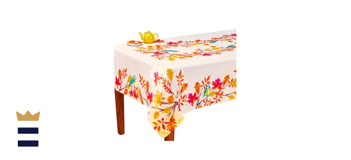 Charming Fall Scene Printed Linen Tablecloth