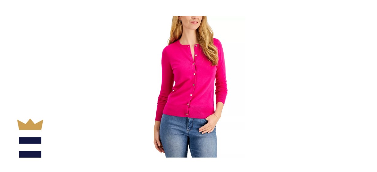Charter Club Long-Sleeve Button-Front Cardigan